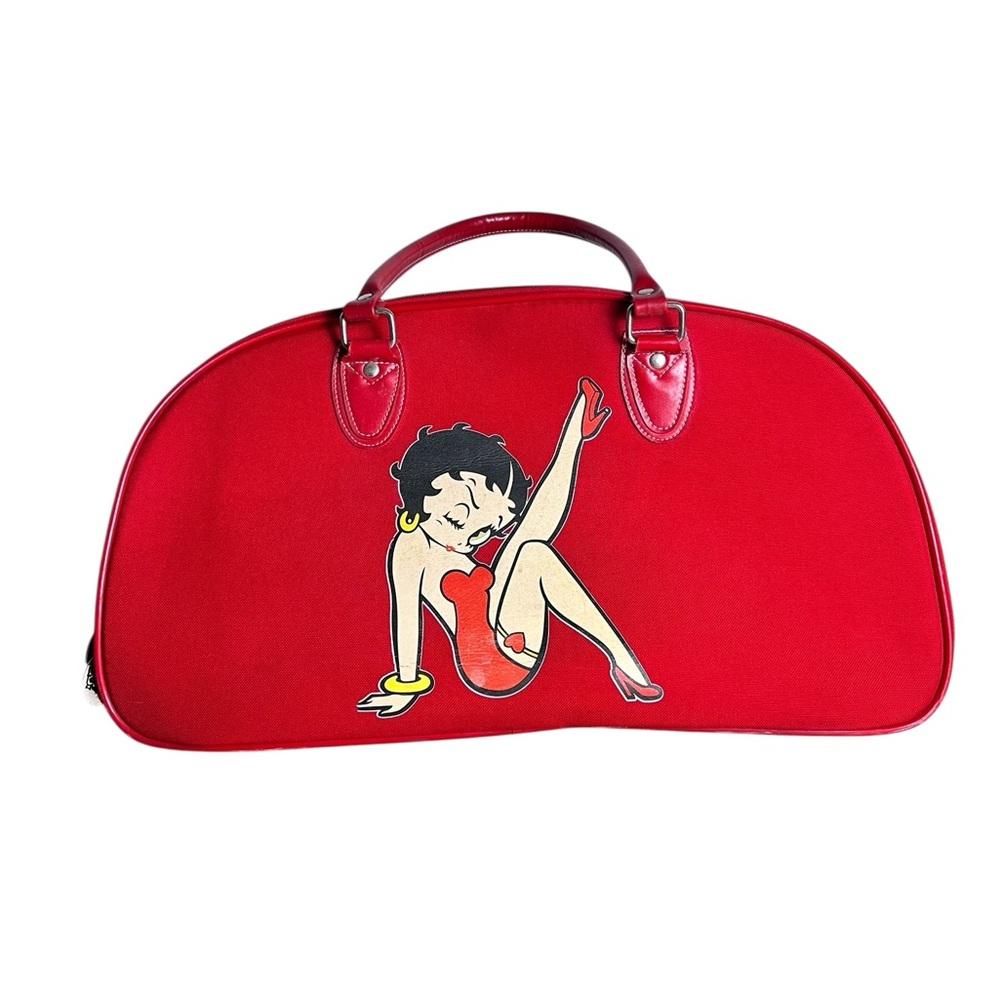 Betty Boop Red Y2K Satchel Duffel Overnight Canvas Bag for Travel‎ Vacation